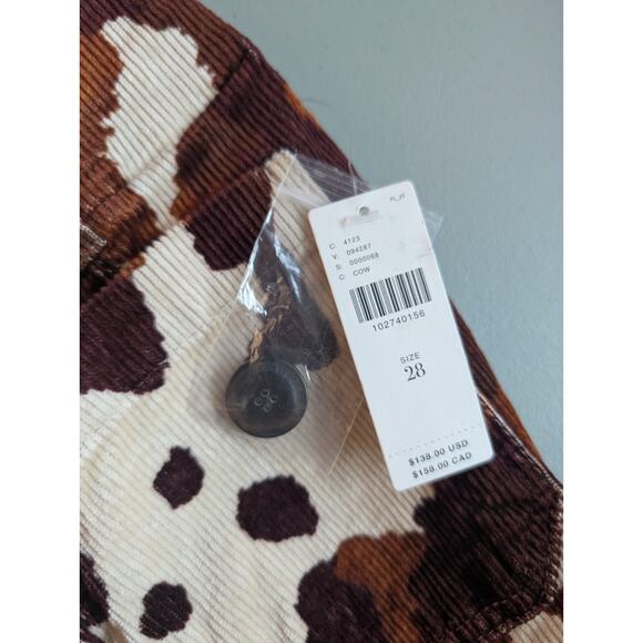 NWT Maeve The Colette Cropped Corduroy Wide Leg Pants Size 28 Cow #8F512 - Picture 7 of 11